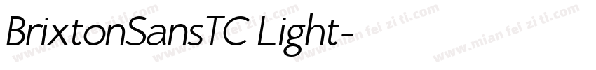 BrixtonSansTC Light字体转换